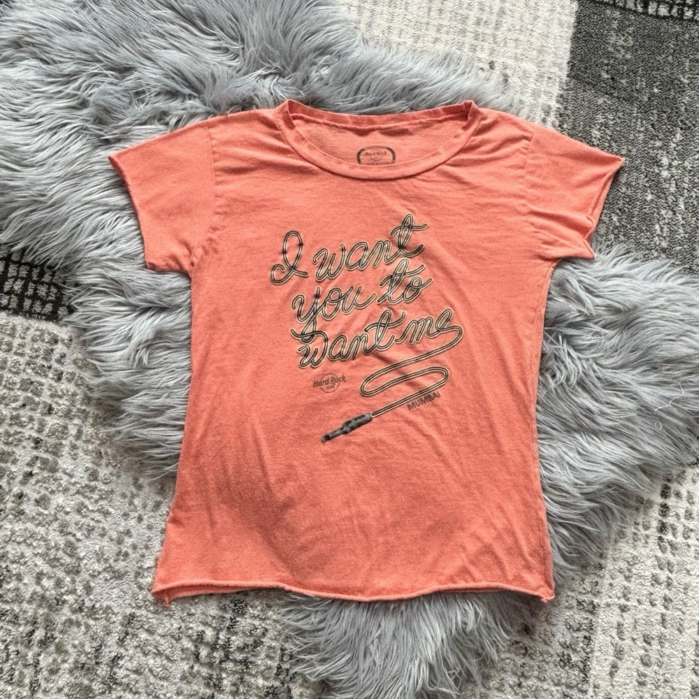 Hard Rock Cafe Mumbai "I Want You To Want Me"‎ Short Sleeve T Junior Women L